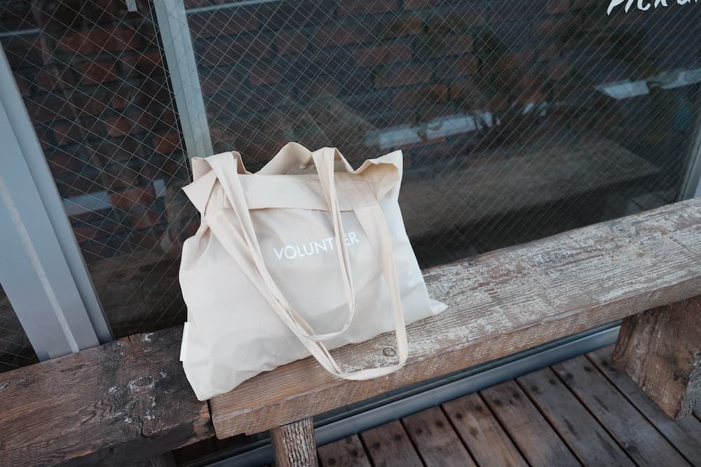 A reusable tote bag. 