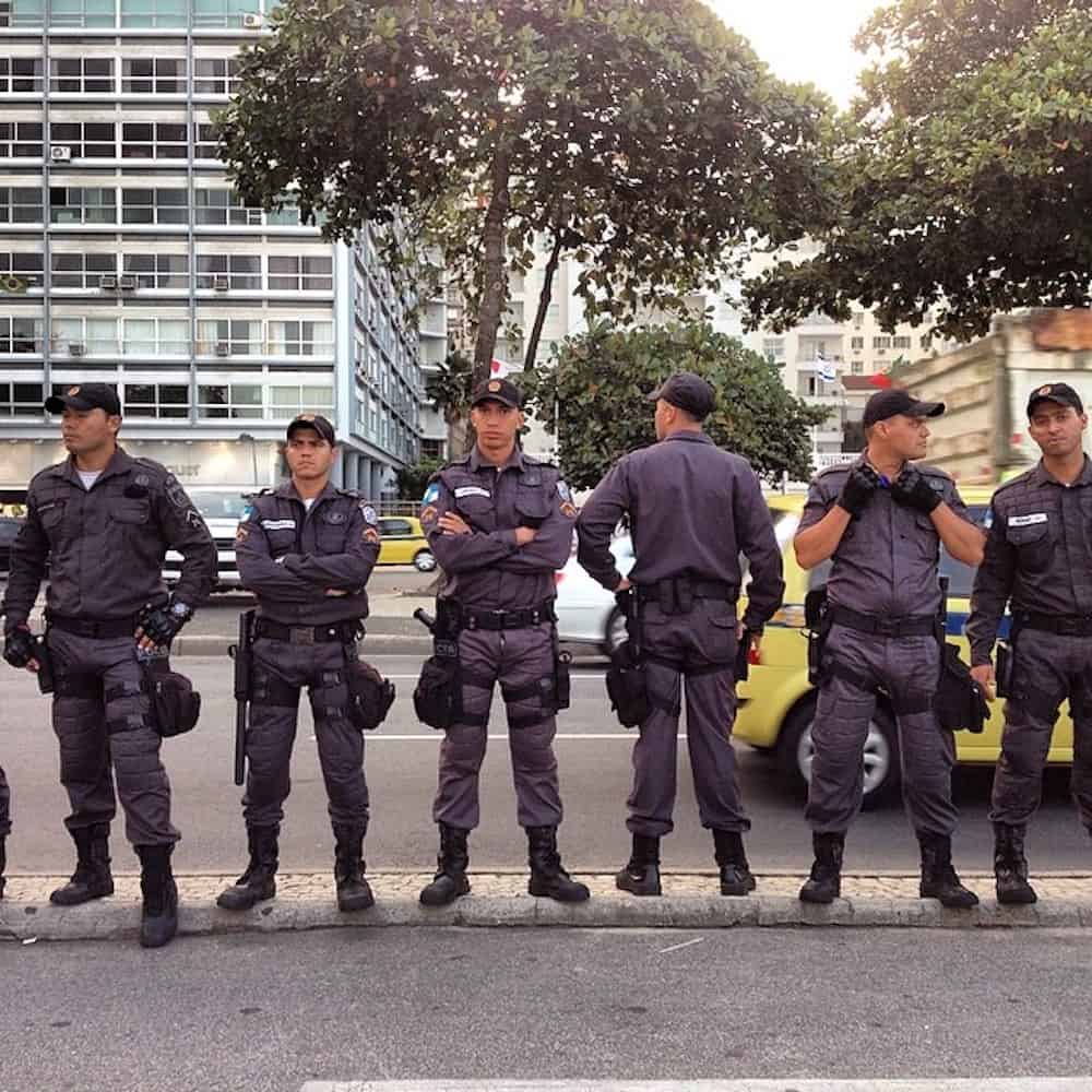 Cops in Rio de Janeiro. 
