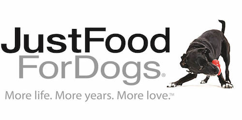 The logo for JustFoodForDogs