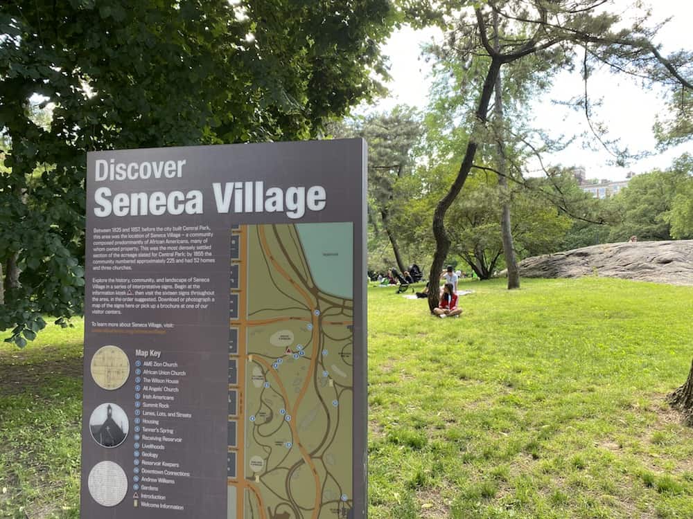 Seneca Village in Central Park.