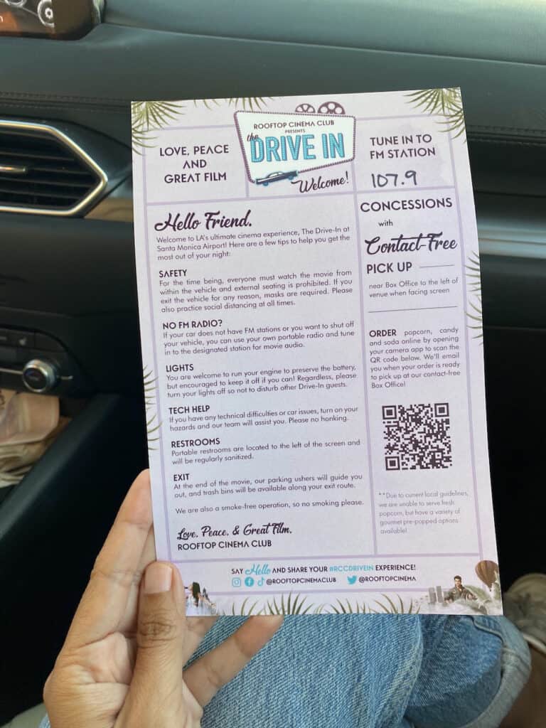 Drive-in Menu